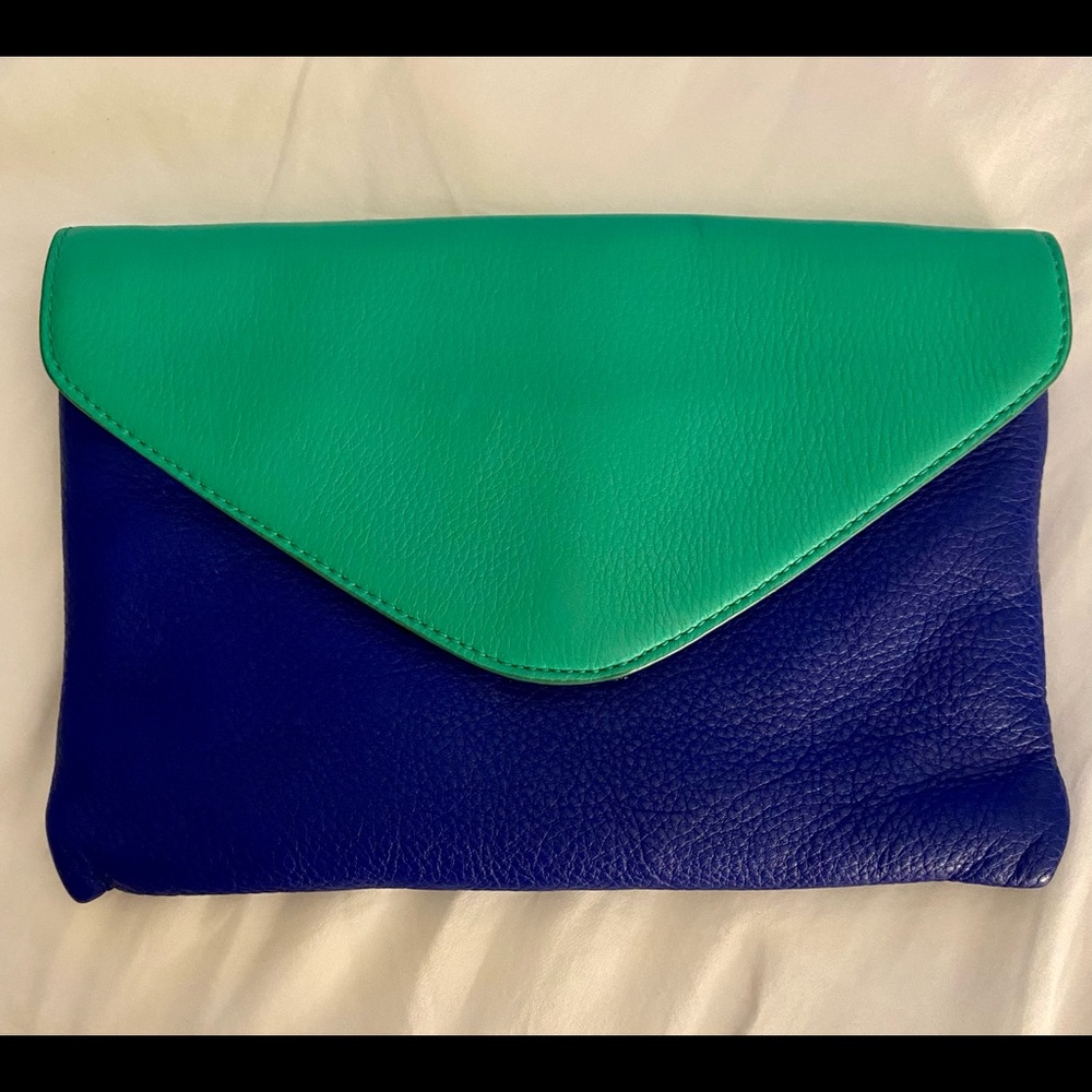 JCREW Two Tone Leather Clutch